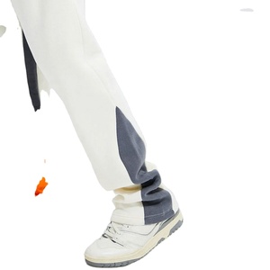 ชุดวิ่งสำหรับผู้ชายกางเกงผ้าคอตตอนพิมพ์ลายพัฟซีดซีดเป็นกรดกางเกงบานออกแบบได้ตามต้องการ - Product Image 5