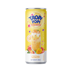Boba explosiva enlatada de la marca vietnamita TROPI POPI, bebida con sabor a leche de 330 ml - Marca privada - Personalización - 8% Brix - 18 meses de vida útil - Product Image 2