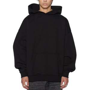 High Quality Oversized Unisex Hoodies 100% Cotton <b>Thick</b> <b>Fleece</b> 330gsm Heavyweight Pocket Streetwear Fashion Men Hoodies - Product Image 3