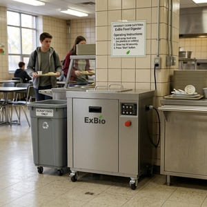 Machine de compostage des déchets alimentaires domestiques de qualité supérieure, capacité de 25 kg/jour, en acier inoxydable, contrôlée par application - Product Image 6