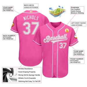 Camiseta de Softbol Personalizada para Mujer, X Sports City, Poliéster Rosa, Cuello en V, Manga Corta, Ajustada, Nombre del Equipo, Número, Impresión Sublimada - Product Image 2