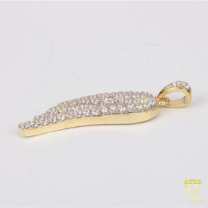 Luxury Hip Hop <b>Angel</b> Wings <b>Charm</b> Pendant Lab Grown Diamond Bling Necklace Jewelry Piece For Men Women - Product Image 6