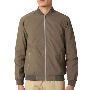 Classic Bomber <b>Jacket</b> Lightweight Zip Coat Minimal Casual Outerwear Everyday Wear Custom Embroidery Wholesale Apparel Bulk Oem - Product Image 1