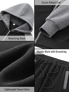 Conjunto Deportivo Moderno Unisex 2 en 1, Diseño en Poliéster/Algodón, Sudadera Lisa con Capucha y Pantalones Deportivos, Ropa Deportiva para Entrenamiento, Venta al Por Mayor - Product Image 6