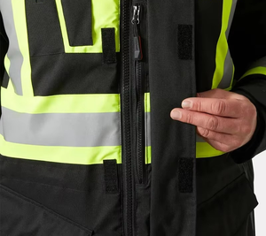 Vestes de travail d'hiver pour hommes personnalisées, imperméables, coupe-vent, respirantes, haute visibilité, bandes réfléchissantes robustes, vêtements de travail - Product Image 2