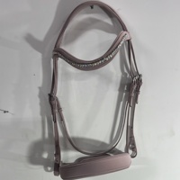 Bridon d'équitation ALR EQUESTRIANS ALR-BR en cuir durable avec logo personnalisé, surpiqûres fantaisie et fermeture à boucle fine, personnalisable