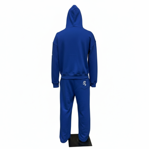 Ensemble de survêtement en molleton premium pour homme, sweat à capuche zippé et pantalon de jogging, logo étoile brodé multicolores - Product Image 2