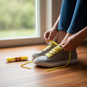 Laccio per scarpe Ilan 90 cm giallo 12 pezzi per allacciare le scarpe - Product Image 2