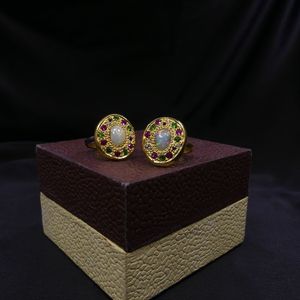 <b>Opal</b>, Muti Color Topaz Classic Traditional Latest Engagement <b>Ring</b> Vermeil Sterling <b>Silver</b> Gold Plated Fine <b>Rings</b> Elegant - Product Image 3