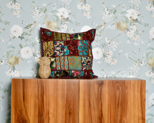 Bohemian Patchwork pure cotton Cushion Cover Handmade Ethnic <b>Pillow</b> Decorative Sofa <b>Throw</b> Indian Home Textile artisans made - Product Image 3