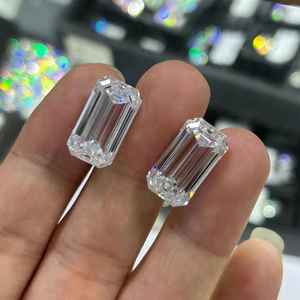Diamantes sueltos con certificación IGI, cultivados en laboratorio, con corte excelente, forma esmeralda, brillantes, CVD HPHT, para la fabricación de joyas. - Product Image 2