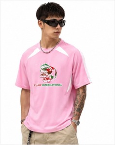 เสื้อยืดเจอร์ซีย์ผู้ชายไซส์ใหญ่ ทันสมัย ผ้าฝ้าย 100% ระบายอากาศ แห้งเร็ว ทรงหลวม สไตล์แบ็กกี้ ไหล่ตก ป้องกันขนร่วง - Product Image 1