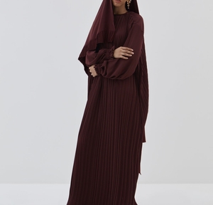 Abaya Saudí Tradicional Islámica de Alta Calidad para Mujer, Diseño Dubai, Primavera, Poliéster Transpirable, Largo hasta el Tobillo, Corte Musulmán - Product Image 3