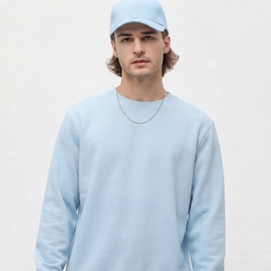 Wholesale Custom Logo <b>Men's</b> Heavyweight 100% Cotton Eco-Friendly Streetwear Casual High Quality Washed Crew Neck Sweatshirt - Product Image 1