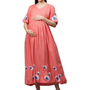 Vestido de Maternidad para Mujer, Camisón de Lactancia de Bambú, Ropa de Dormir Suave para Embarazadas, Sudadera con Capucha para Maternidad, Vestido Holgado para Lactancia - Product Image 4