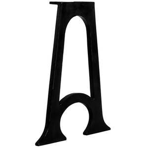 Juego de 2 patas de mesa de comedor de hierro fundido negro mediano - Product Image 4