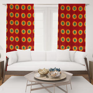 Rideau en coton imprimé tie-dye, style bohème, fait main, pour salon, chambre, hôtel, taille personnalisée, vente en gros, Inde - Product Image 1