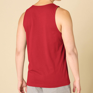 Débardeur en coton tricoté respirant sans manches pour homme, coupe classique ample, idéal pour l'entraînement estival - Product Image 2