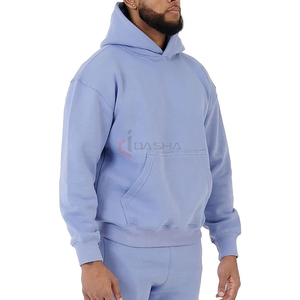 Sudadera de Hombre, Gruesa, 100% Algodón, Felpa Francesa, Hombros Caídos |   Logotipo Personalizado en Blanco Estilo Vintage |   Fabricante OEM - Product Image 1