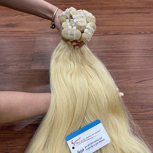 Extensiones de Cabello Humano Vietnamita Natural Liso Rubio de Primera Calidad para Todas las Mujeres, Listas para Enviar - Product Image 1