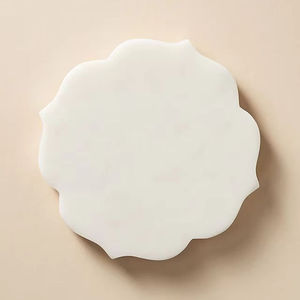 White Marble Tumbled Coaster <b>Set</b> <b>Square</b> Marble Coasters <b>Set</b> of 4 for New Year Weddings Anniversaries Housewarming Gifts stone - Product Image 1