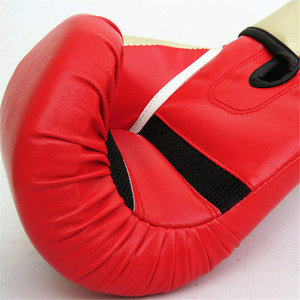 Gants de boxe en cuir noir et jaune, à lacets, pour adultes, pour l'entraînement - Product Image 4