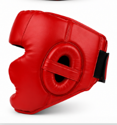 HAWK SPORTS INDUSTRIES Protector de Cabeza de Boxeo Rojo de PU, Máscara Protectora Facial para Sparring, MMA, Muay Thai, Taekwondo, Unisex, Juvenil, Principiantes - Product Image 4