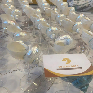 แก้วพินท์เปลือกหอยทำมือ ใช้ซ้ำได้ แก้วไวน์งานแต่งงานทันสมัย สไตล์ชายทะเล ขายส่งจำนวนมาก - Product Image 1