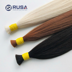 Extensiones de Cabello Humano Virgen Vietnamita Rusa a Granel, Doble Trama a Máquina, Súper Doble Trama, 100g, Puntas Completas, Todos los Colores, Personalizables - Product Image 1
