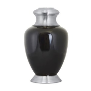 Radiance American Style Black Brass Cremation Urn <b>for</b> Human <b>Ashes</b> Adult Memorial Hand Engraved Metal Funeral <b>Keepsake</b> Storage - Product Image 3