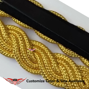 KEW Vintage Embroidered Customized Color & Material <b>Braided</b> Epaulettes Shoulder Board Luxury Garment <b>Accessory</b> Durable - Product Image 2