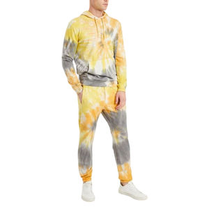 Conjunto deportivo informal de dos piezas con logotipo Tie Dye para hombre, ropa al por mayor para conjuntos deportivos y casuales, 100% algodón. - Product Image 1