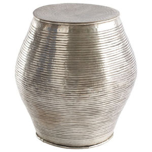 Mesa Auxiliar de Metal Bronce Oscuro Martillado Estilo Vintage, Taburete de Aluminio para Decoración del Hogar, Uso Interior y Exterior, Mejor Precio - Product Image 5