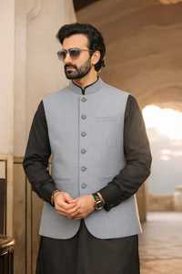 Traditional Sherwani <b>Waistcoat</b> For Men Premium Embroidered Formal Vest Wedding Celebration Ethnic Fashion Custom Design Sizes - Product Image 2