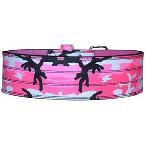 Gran oferta, cinturón de gimnasio antideslizante de 4 pulgadas de ancho Unisex recto de piel de ante genuino personalizado con estampado de camuflaje rosa para levantamiento de pesas - Product Image 3
