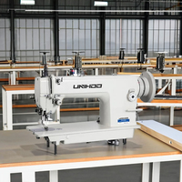 0303 industriel applicable aiguille unique marche pied point noué Machine à coudre alimentation inférieure lit plat pour les industries du vêtement