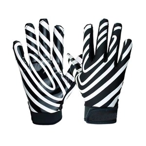 American Football Receiver <b>Gloves</b> Sticky <b>Grip</b> Silicone Palm Padded Adjustable Wrist Strap Sports Equipment Football <b>Gloves</b> Men - Product Image 3
