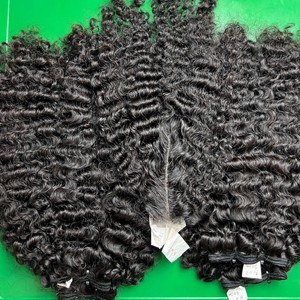 Extensiones de cabello humano rizado birmano sin procesar virgen vietnamita Super doble dibujado cabello Q - Product Image 6