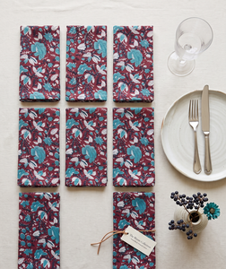 Serviette de table carrée en coton faite à la main, imprimé floral, style rustique, pour la décoration de la maison et des repas, écologique, vente en gros - Product Image 4