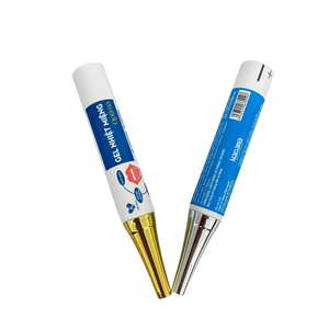 Práctico tubo D19 con tapa de rosca larga y puntiaguda, impresión offset azul, envase cosmético ecológico, fácil de transportar - Product Image 6