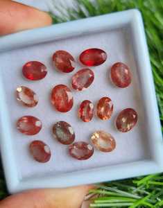 Piedra de Sol de Oregón Natural de Primera Calidad, Certificada por IGI, Corte Brillante Ovalado, Piedras Transparentes y Limpias, Gama de Colores Rojos, Verdes y Melocotón - Product Image 2
