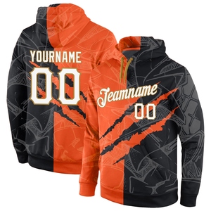 เสื้อฮู้ดดี้แบบสวมหัวลายกราฟฟิตีปักลาย 3 มิติ สีขาว-ทองโบราณ ดีไซน์ใหม่สำหรับอุตสาหกรรมขายส่งโดยตรง - Product Image 1