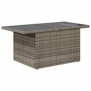 Ensemble de canapés de jardin en rotin gris PE avec structure en acier thermolaqué et verre trempé, mobilier d'extérieur haut de gamme - Product Image 3