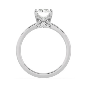 Anillo de compromiso Regal de oro rosa de 10 quilates con diamante cultivado en laboratorio de corte redondo y radiante, 2.08 quilates en total, joyería nupcial de lujo para mujer. - Product Image 4