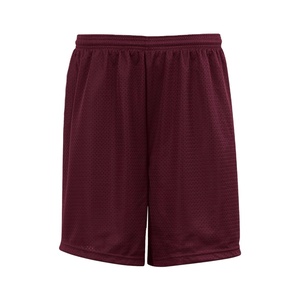 Shorts Bermuda en maille polyester rouge pour homme, taille mi-haute, fermeture élastique, vêtements de sport décontractés - Product Image 3