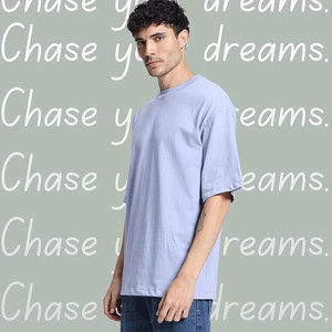 Camiseta de Manga Corta con Hombros Descubiertos, 280 g/m², 100% Algodón, Logotipo Personalizado, Camiseta de Cuello Redondo para Hombre, Venta al Por Mayor - Product Image 4