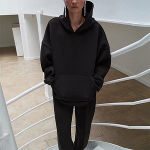 Sudaderas con Capucha Personalizables para Mujer, Color Negro, Tallas Grandes, Mangas Largas, Estilo Urbano, Ropa Exterior para Adultas y Chicas, Sudaderas de Moda - Product Image 3