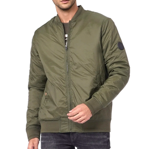 Chaqueta Bomber Personalizada para Hombre, Bordado Personalizado con su Propio Logotipo, Insignia Frontal y Cierre de Cremallera - Product Image 2