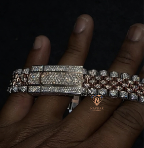 Reloj de Lujo con Diamantes de Moissanita Estilo Hip Hop, Reloj de Hombre con Diamantes de Moissanita en Plata de Ley - Product Image 2
