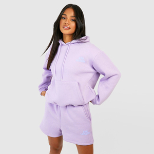 Ensemble deux pièces décontracté d'été pour femme, taille haute, léger, respirant, en coton, avec poches, confortable, pour la plage et les voyages, uni, dentelle, fermeture éclair - Product Image 1